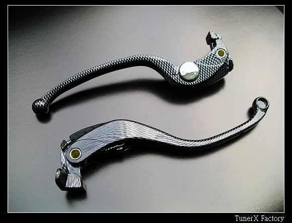 Par de espejos retrovisores + palancas de carbono para Kawasaki ZZR-1400 ZX14 ZX14 2006-2015 2016 Foto 3 de 3