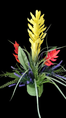 Ginger lily tropical floral arrangement tropical Hawaiian flowers  YELLOW