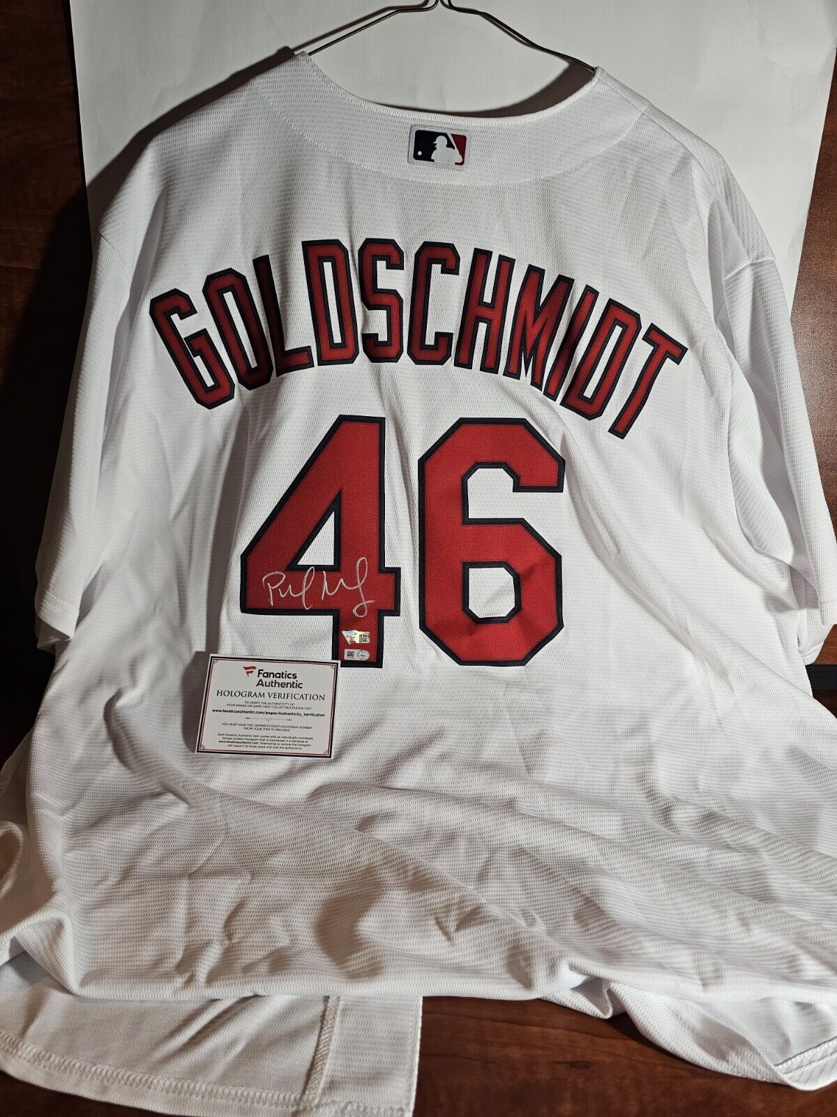 Framed Paul Goldschmidt St. Louis Cardinals Autographed Cream Nike  Authentic Jersey