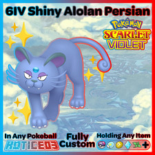 ✨ Shiny Alola Persian 6IV ✨ Pokemon Scarlet & Violet 🚀 Fast 🚀