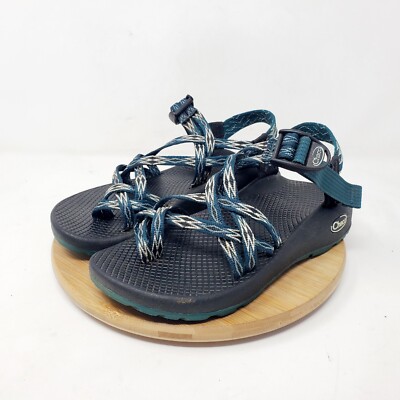 Chaco Sandals Womens ZX2 Teal Double Strap Toe Loop Hiking Water Shoes 