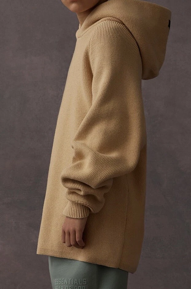 Felpa con cappuccio Fear of God Sand Knit nuova con etichette taglia 12 vestibilità oversize S M adulti vedi misura