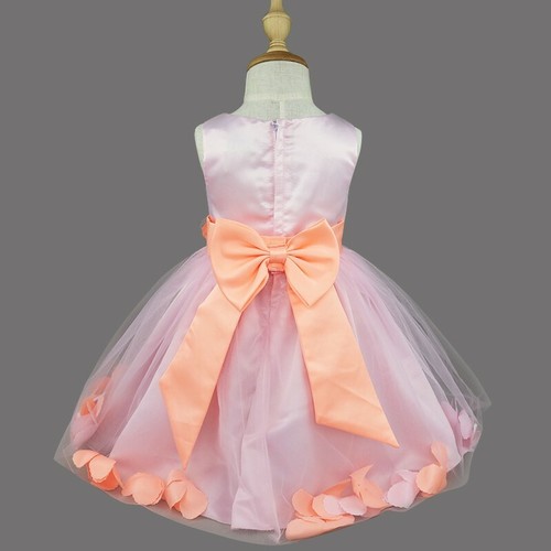 Petals Flower Girls Wedding Dress Birthday Party Bridesmaid Maxi Gown Princess - Picture 39 of 81