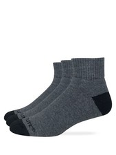Top Flite Men's 80 Cotton Cushioned Quarter Socks 3 Pair Pack