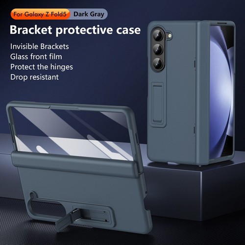 For Samsung Galaxy Z Fold6 Fold5 Fold4 3 Hinged Holder Tempered Glass Case Cover - Picture 13 of 15