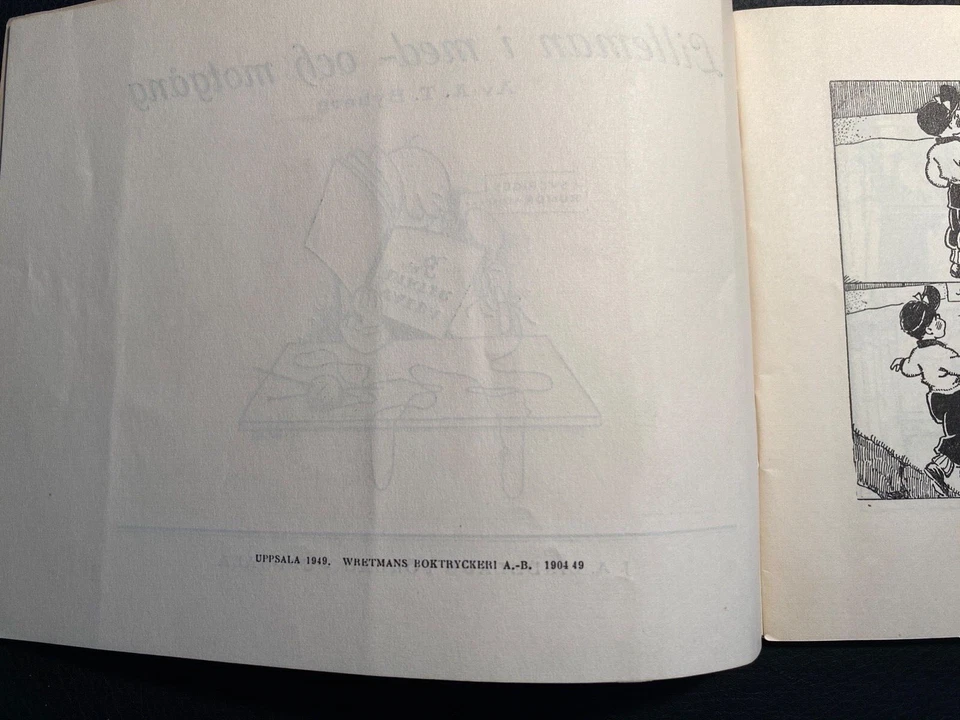 1949 Vintage Children's Book LILLEMAN IMED-OCH MOTGANG - Image 3 of 4