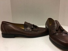 Chaps Size 13 Men's Brown Leather Loafers Tassel A544