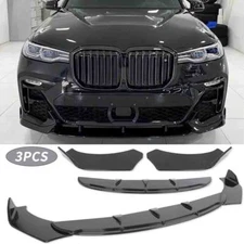 For BMW X7 G07 M-Sport 19-21 Gloss Black Front Bumper Lip Spoiler Splitter Kit