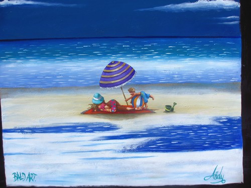 Arte abstracto original de Australia playa andy panadero impresión pintura lienzo certificado de autenticidad - Imagen 3 de 9