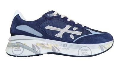 Premiata Herren Schuhe Sneaker Stoff Leder MOERUN 7306 Blau