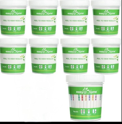 Easy@Home Drug Test Cup Multi-Drug Test for 14 Drug Metabolites in Urine 9 Cups