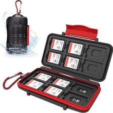 Kiorafoto 24 Slots Memory Card Case for SD Micro SD TF,IPX5 Water-Resistant