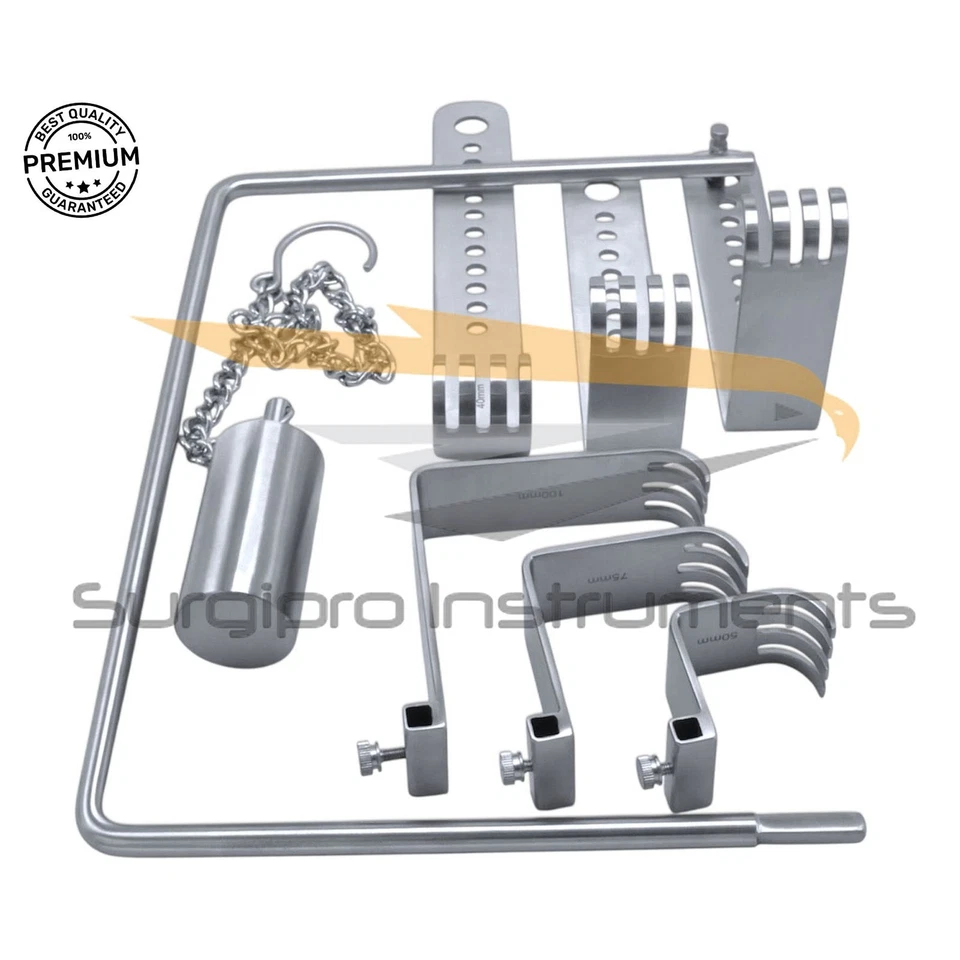 Juego completo de 10 piezas retractor de incisión inicial Charnley instrumentos quirúrgicos Foto 3 de 3