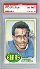 Walter Payton 1976 Topps Football Rookie Card #148 PSA 8. rookie card picture