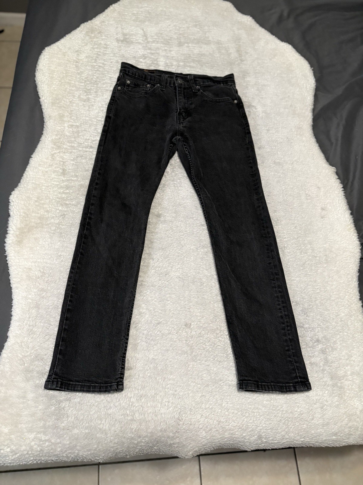 Levi&rsquo;s 502 Tapered Regular Black Denim Jeans 28x30 Act ( 2