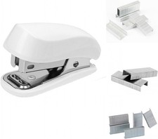 White Color Mini Stapler with Staples,Small Cute Stapler for Desk, for Student