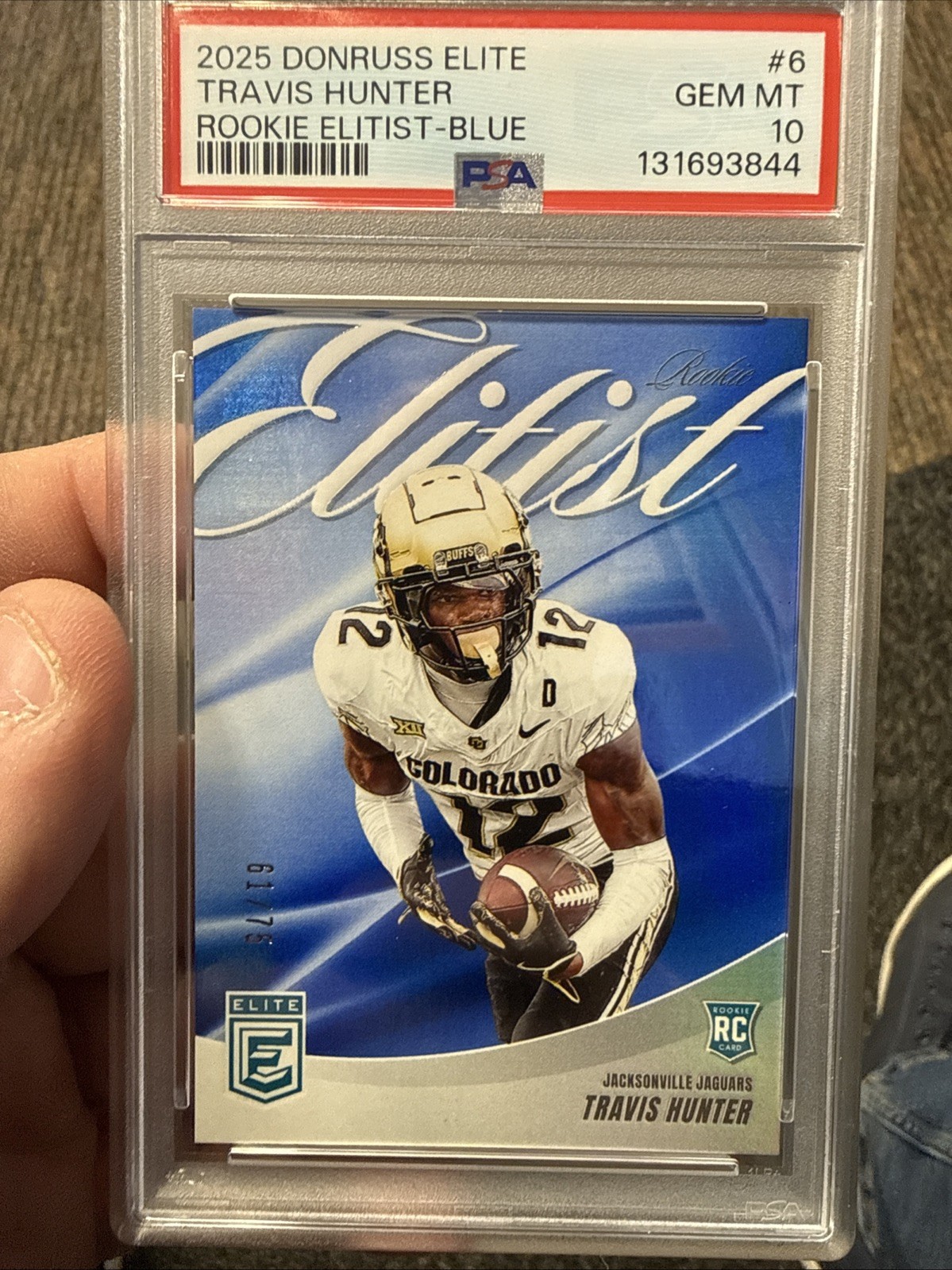 Travis Hunter Panini Donruss Elite Rookie Elitist #6 Blue
