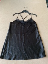 Secret Treasures Slip Lingerie Chemise Lace Detail Spaghetti Straps Sz.M B1-36