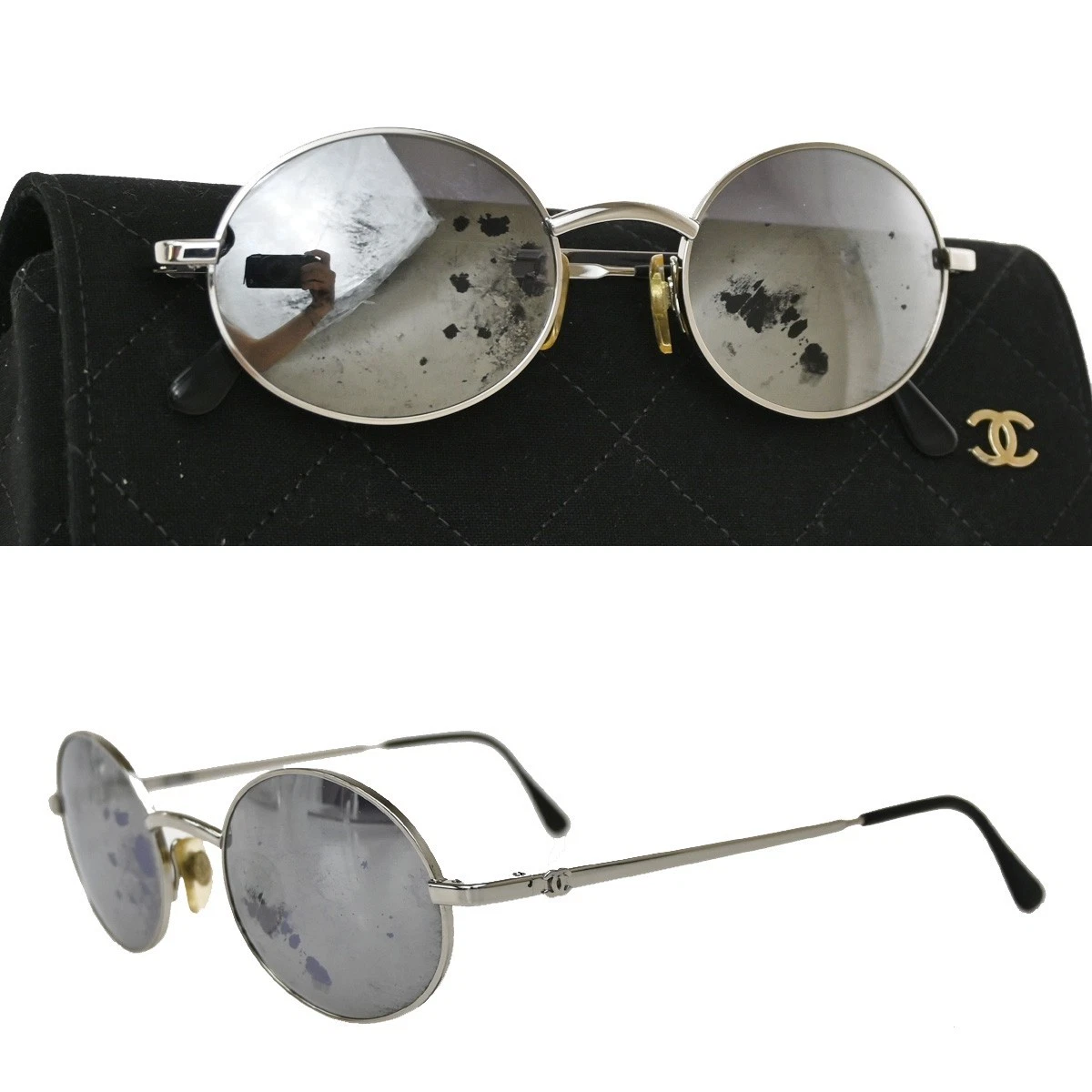 シャネル サングラス CH4206 /シルバー Chanel Round Spring Sunglasses 4206 Silver 1791991 – FASHIONPHILE