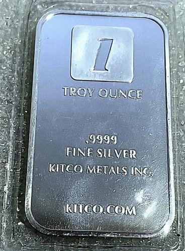 Rare!! Kitco 1 Troy Ounce .9999 Fine Silver Bar In Original Plastic