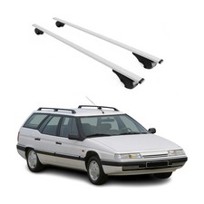 Dachträger Grundtäger für Citroen XM Kombi 1991-2000 75kg Metall Silber 2 tlg