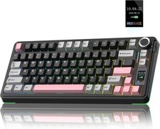 AULA S75 PRO Wireless Mechanical Keyboard with Screen&Knob, 75% Hot Swappable Ga