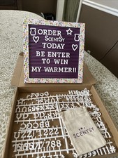 Scentsy Brieftafel mit Buchstaben und Symbolen wird nicht mehr hergestellt