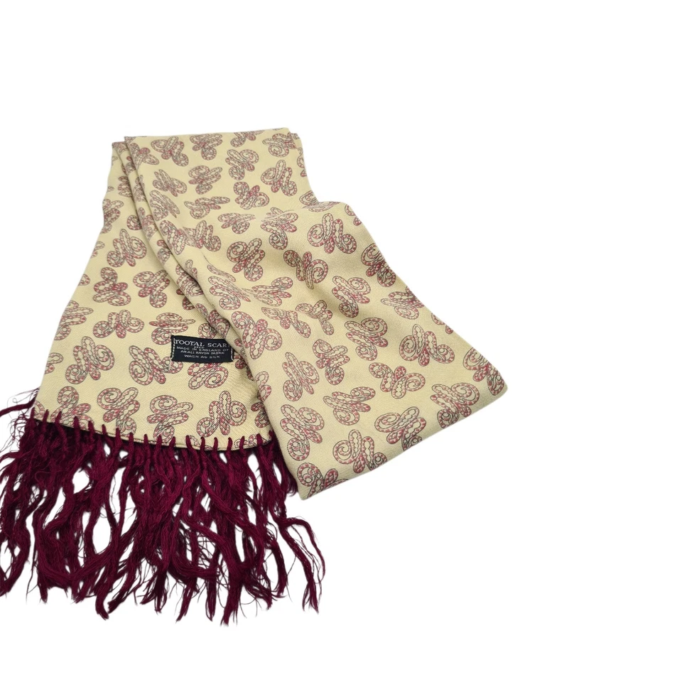 Tootal  Scarf 1960s paisley Scarf Vintage Retro Mens Fringe Ascot Cravat A1 - Image 2 of 4