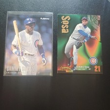 Sammy Sosa Chicago Cubs MLB Fleer Thunder 1996 2 Card Lot Baseball