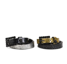 NWT Kurt Geiger Glitter 2 piece Belts Sz. S