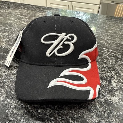 Budwwiser Beer Hat Cap Black Red Flame 100% Cotton Twill Adjustable Bud King M/L