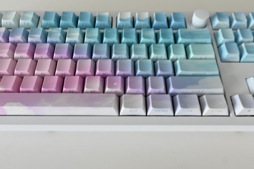 Jeu de capuchons d'impression latérale rétroéclairés thème Fairy Sky Dream Clouds | Clavier mécanique - Photo 9/15