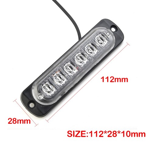 Strobe Lights Car Light 12V-24V DC Transparent Lens Plastic Super Bright - Zdjęcie 8 z 27