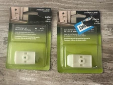 Lot Of 2 Prime-Line Sliding Shower Door Bumper and Guide, Sterling Plastic