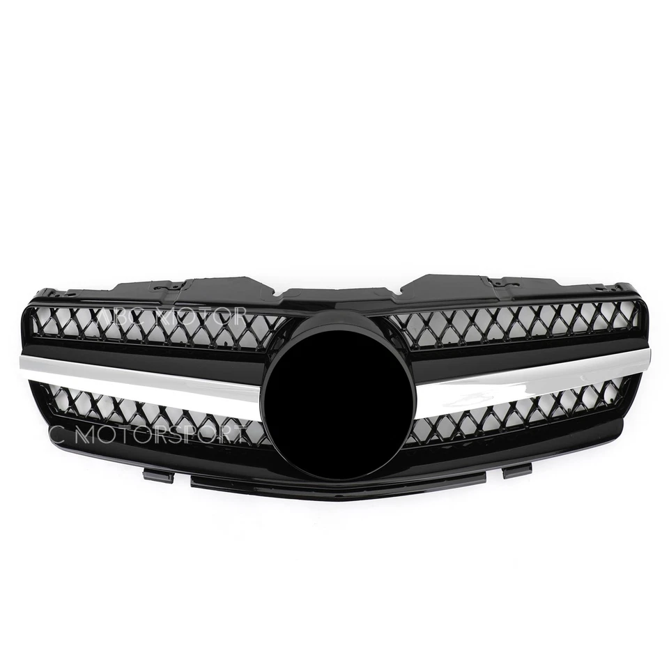 Chrome Black Grille W/Star For Mercedes Benz SL-Class R230 03-06 SL500 SL600  Foto 2 de 4
