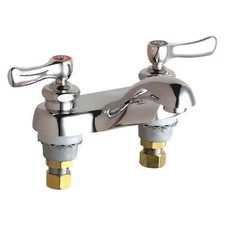 Chicago Faucet 802-E70abcp Manual Low Arc Bathroom Faucet, 4" Mount, Polished