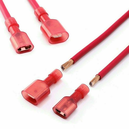 Connettore filo elettrico maschio e femmina isolato a crimpare 10-22 AWG terminale vanga - Foto 7 di 15