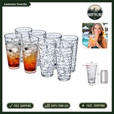 Sleek 24oz Shatter-Proof Plastic Tumblers - Ideal for Home and Outdoor Events