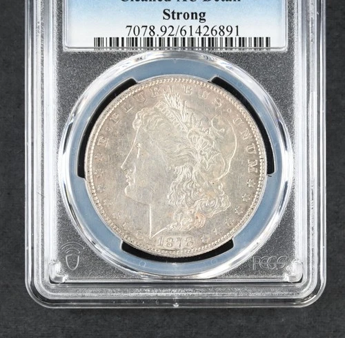 AU Detail 1878 7/8TF PCGS Morgan Silver Dollar $1 Circulated US Coin Cleaned