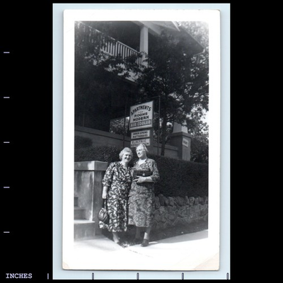 #ad #ad Old Vintage Photo AFFECTIONATE WOMEN APARTMENT BUILDING HOT SPRINGS ARKANSAS $13.00
