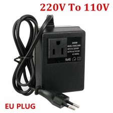 Voltage Converter Transformer 220V to 110V AC 200W Step Down EU Plug Travel Home