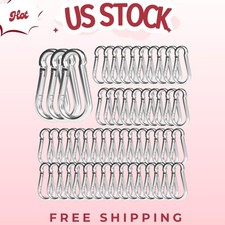 100PCS 3in Heavy Duty Spring Snap Hook M8 Galvanized Steel 500LBS