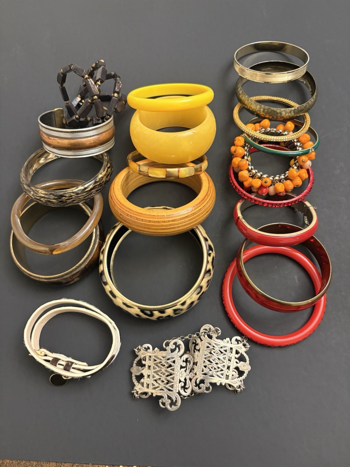 Multicolor Stackable Bangle Cuff Beaded Bracelet … - image 1