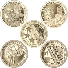 2020-2024 S Native American Sacagawea Proof Dollars Gem DCam 5 Coin Run