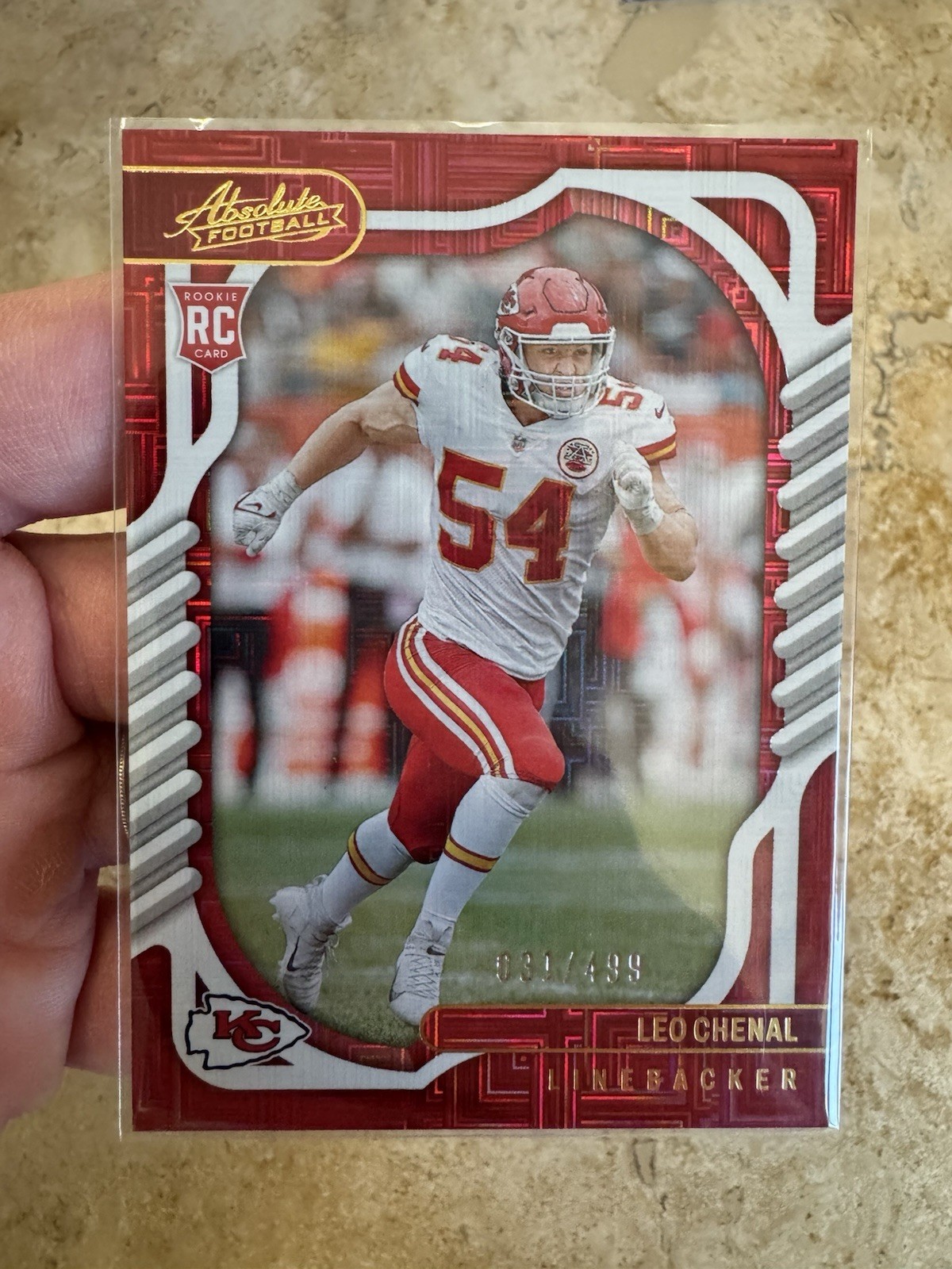 Leo Chenal Panini Absolute #183 Red Squares
