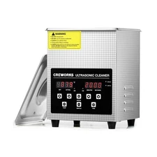 CREWORKS 2L Digital Ultrasonic Cleaner with Degas & Gentle Modes, 0.5 gal. Ul...