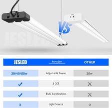 18-pack Linkable Led Shop Lights 4ft Utility Hanging Fixtures - Surface Mount 18-pack Linkable Led Shop Lights 4ft Utility Hanging Fixtures - Surface Mount