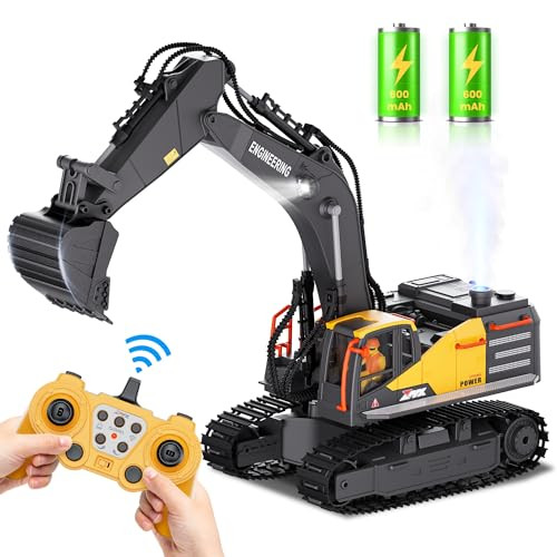 RC Excavator Toy for Boys -11CH Remote Control Excavator