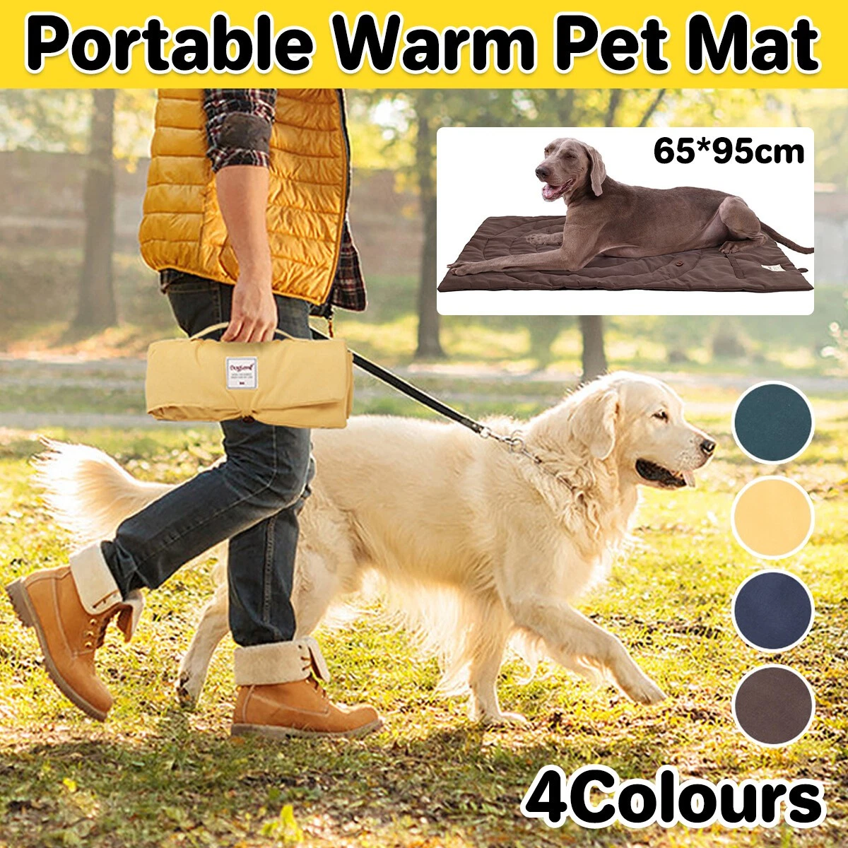 Soft Foldable Pet Mat Warm Dog Cushion Bed Kennel Storage Washable Comfort Pad