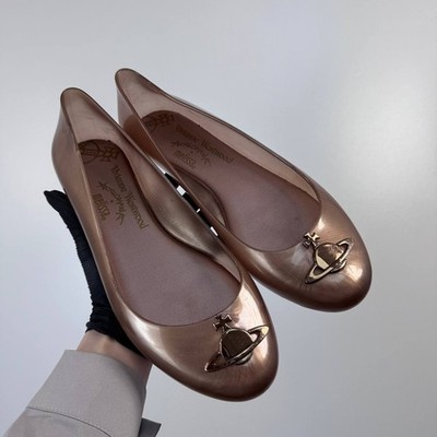 Vivienne Westwood melissa オーブ　フラット　シューズ Vivienne Westwood Melissa Orb Flats Womens Rubber Ballet Shoes